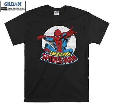 Buy Marvel Amazing SpiderMan Retro T-shirt Gift Hoodie T Shirt Men Women Unisex 6391 • 11.95£