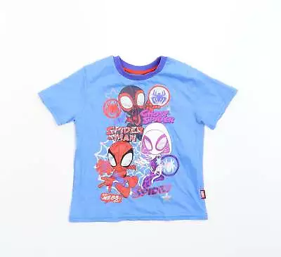 Buy Disney Boys Blue Cotton Basic T-Shirt Size 3 Years Round Neck - Marvel • 3.50£