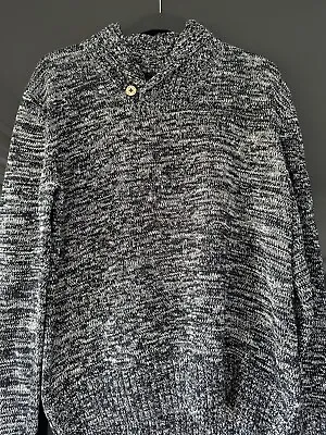 Buy H&M Black Grey Winter Christmas Style Wool Knit Jumper L.O.G.G Size Medium VGC • 4.99£