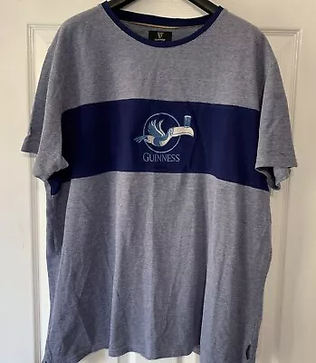 Buy Guinness T-Shirt XXXL 3XL Blue Parrot Logo Graphic Short Sleeve Top • 19.99£