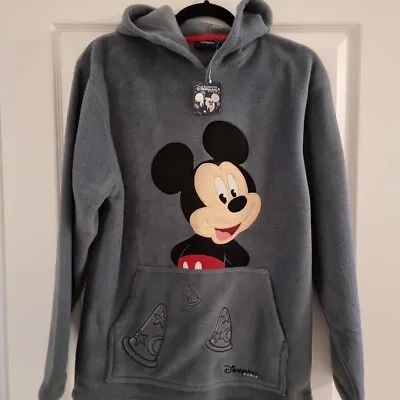 Buy Disneyland Paris Resort Grey Mickey Mouse Fleece Hoodie Size M Unisex BNWT • 29.99£