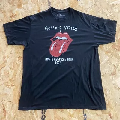 Buy The Rolling Stones T Shirt Black Extra Large XL Mens North American Tour 1975 • 9.99£