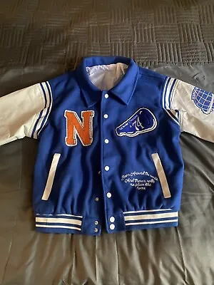 Buy Neutrals Blue Varsity Jacket Small Mens • 44.99£