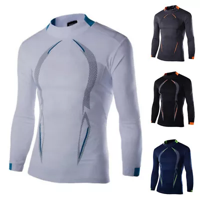 Buy Mens Rash Guard Shirts Quick Dry Swim Shirts UV Protection Long Sleeve T-Shirts • 11.09£