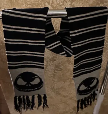 Buy Jack Skellington Scarf Black And White Striped Nightmare Before Christmas • 12.54£