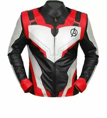 Buy Men's Faux Leather Red And Black Stylish Biker Cafe Racer Type Jacket • 63£