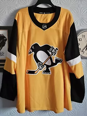 Buy Adidas Pittsburgh Penguins Alternate Yellow Jersey Size 60 Ice Hockey NHL Men’s • 90£