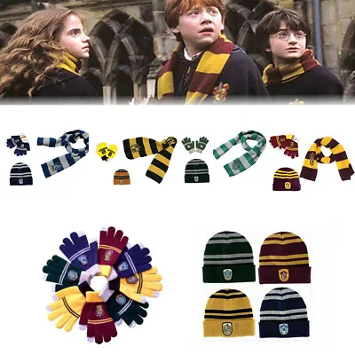 Buy Harry Potter Magic House Gryffindor Slytherin Hufflepuff Raveclaw Glove Hat • 5.34£