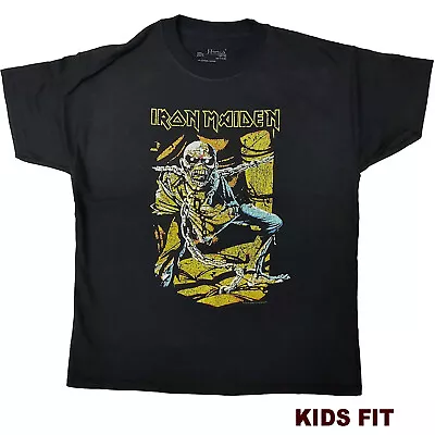 Buy Iron Maiden T Shirt Piece Of Mind Official  Kids Boys Girls Retro Rock Black NEW • 12.94£