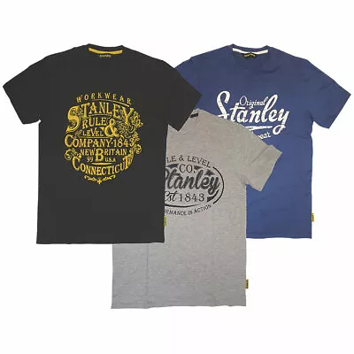 Buy Pack Of 3 Mens Stanley T Shirts Cotton Short Sleeves Tee Crew Neck Top Shirt Tee • 16.95£