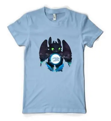 Buy Dragon Head Toothless Moon Night How To Train  Personalised Kids Unisex T Shirt • 14.49£