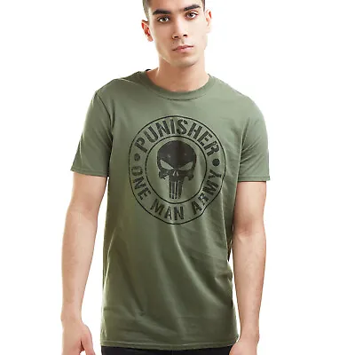 Buy Official Marvel Punisher One Man Army T-shirt Military Green S - XXL • 13.99£