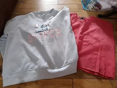 Buy 2 X Ladies Sweatshirts Size 12-14. Disney Stitch & Primark AJ13 • 6.50£