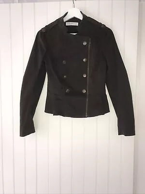 Buy Whistles Jacket - Military Style Peplum Steampunk - Cotton Blend - Size UK 8 • 10£