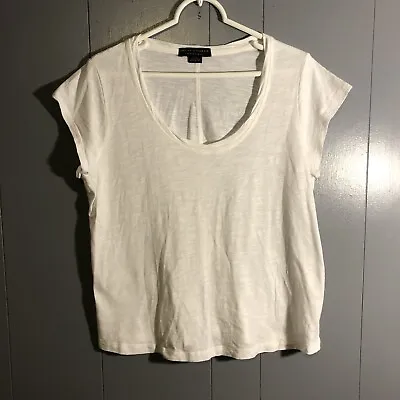 Buy SOCIAL STANDARD BY SANCTUARY Shirt Size L Short Sleeve Cotton Blend White • 5.66£