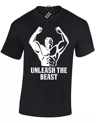 Buy Unleash The Beast Mens T Shirt Gym Training Top Bodybuilder S - 5xl • 8.99£
