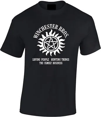 Buy Winchester Brothers Mens T-shirt Castiel Design Shotgun Sam Dean Supernatural • 11.74£