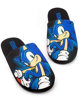 Buy Sonic The Hedgehog Slippers Mens Slip On Game House Shoes Loafers • 16.95£