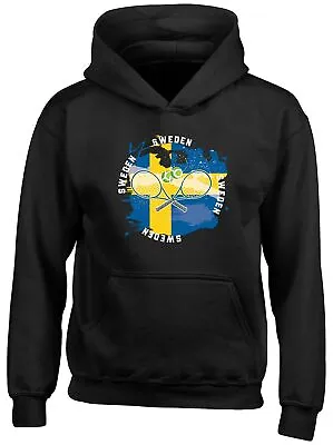 Buy Tennis Sports With Sweden Flag Childrens Kids Hooded Top Hoodie Boys Girls Gift • 13.99£