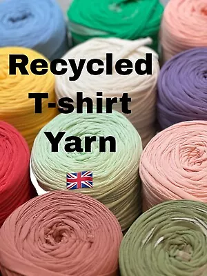 Buy 45 Colours BIG Chunky T-shirt Yarn /Spaghetti WHOLE SKEIN Macrame Craft Crochet • 5.10£