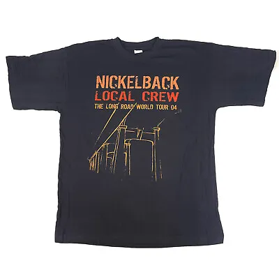 Buy Nickelback The Long Road World Tour 2004 Local Crew T-shirt Size XL • 62.55£