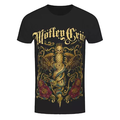 Buy Motley Crue T-Shirt Exquisite Dagger Band Official Black New • 15.95£