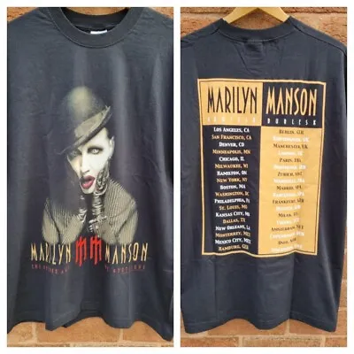 Buy Marilyn Manson 2003 T Shirt Official Tour Merch Backprint UNWORN LARGE  • 49.99£