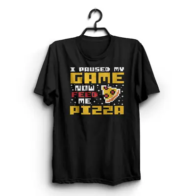 Buy FEED ME PIZZA Gaming Mens Funny T-Shirts Novelty T Shirt Clothing Tee Joke Gift • 9.95£