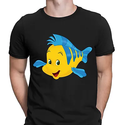 Buy Flounder Little Mermaid Fish Under The Sea Classic Retro Mens T-Shirts Top #DGV • 9.99£