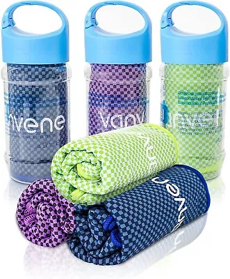 Buy Cooling Towel 3 Pack Use As Cooling Scarf Headband Wristband Bandana Gym Golf • 7.79£