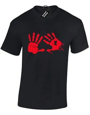 Buy Bloody Hands Mens T Shirt Walking Dead Zombie Top Daryl Dixon Evil • 7.99£