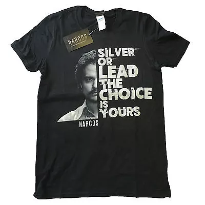 Buy Narcos OFFICIAL T-Shirt Silver Or Lead Pablo Escobar Netflix Premium Up To XXL  • 11.95£
