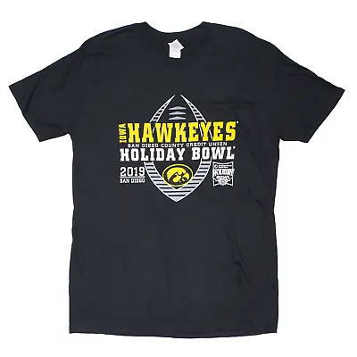 Buy GILDAN Mens Iowa Hawkeyes Black Regular USA Short Sleeve T-Shirt L • 12.99£