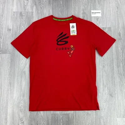 Buy Under Armour Men's Curry X Elmo T-Shirt / Red / Medium • 24£