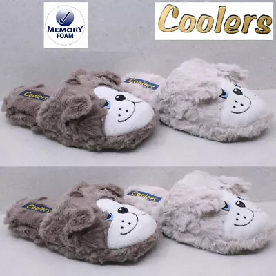 Buy Ladies Comfort Warm Fur Memory Foam Faux Suede Winter Clogs Mules Slippers Size • 4.95£