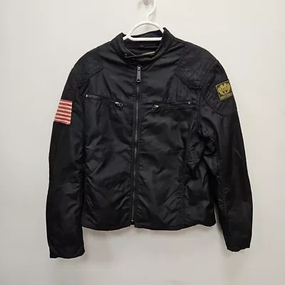 Buy Ralph Lauren Denim Supply Vintage USA Flag Bomber Lightweight Jacket Size Medium • 99.99£
