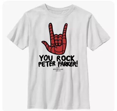 Buy New Marvel Spider-Man No Way Home You Rock Peter Parker Shirt Youth Large 14 16 • 14.17£