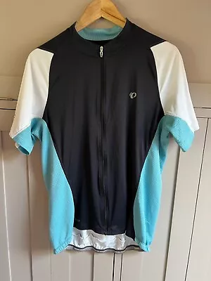 Buy Pearl Izumi Elite Men's Short Sleeve Cycle Jersey In Black/blue/white - Large • 7.50£