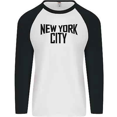 Buy New York City As Worn By John Lennon Mens L/S Baseball T-Shirt • 9.99£