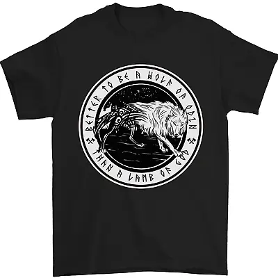 Buy Viking A Wolf Of Odin Than A Lamb Of God Mens T-Shirt 100% Cotton • 10.48£