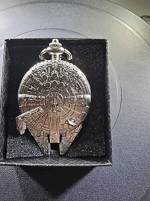 Buy Star Wars  MILLENNIUM FALCON Pocket Watch,  Loot Crate, New Battery,  Gift Box • 31.09£