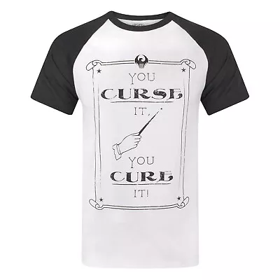Buy Fantastic Beasts And Where To Find Them Mens Curse It Cure It Raglan NS4358 • 21.15£