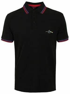 Buy Official Pink Floyd Dark Side Of The Moon Prism Polo Shirt Pink Floyd T Shirt • 18.95£