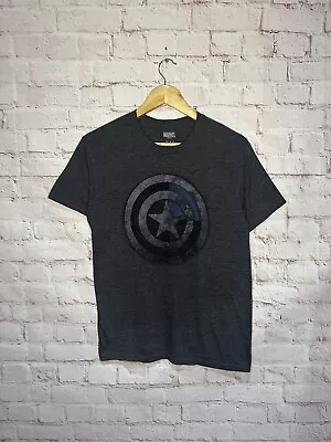 Buy Marvel Captain America T Shirt Shield Logo Superhero Graphic Print Size Medium • 8.99£