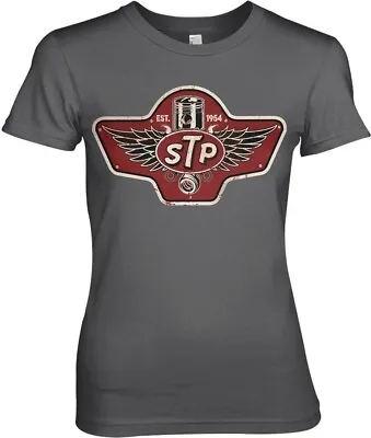 Buy STP Piston Emblem Girly Tee Damen T-Shirt Dark-Grey • 28.83£