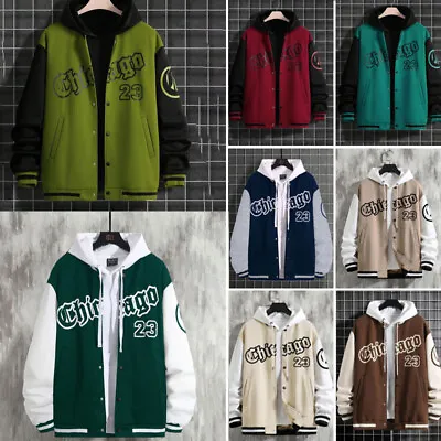 Buy Men Women Varsity Baseball Jacket College Uniform Sport Coat Outwear Top Unisex • 14.99£
