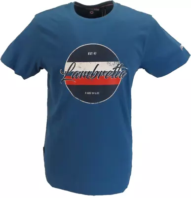 Buy Lambretta Dark Blue Retro Vintage Print T-Shirt • 18.99£
