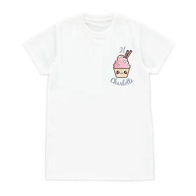 Buy Custom T Shirt Name Cupcake Personalised Gift Gifts Womens Men Tee Pocket Print • 14.99£
