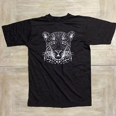 Buy Mens T Shirt Medium Black RRP £25 Tiger Cheetah Print • 4.99£