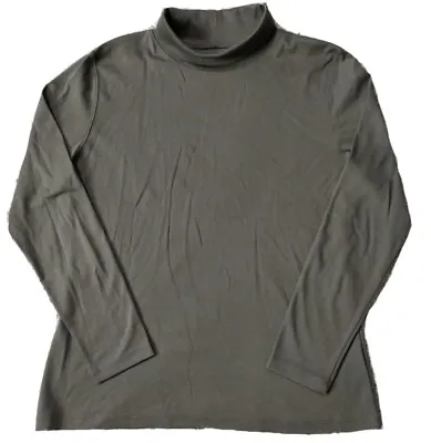 Buy Spirit Of The Andes Top Womens Large Grey Pima Cotton Long Sleeve Turtle Neck • 19.95£